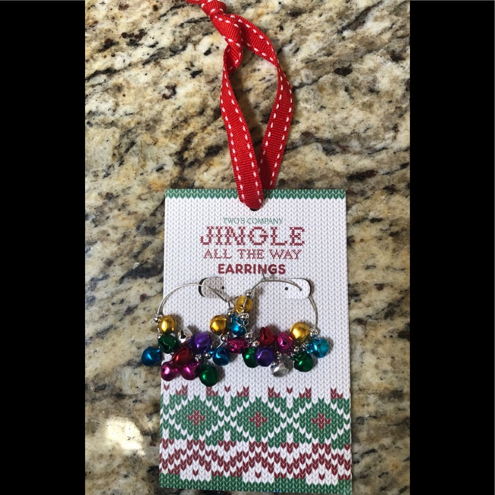 TWO’S COMPANY JINGLE ALL THE WAY EARRINGS